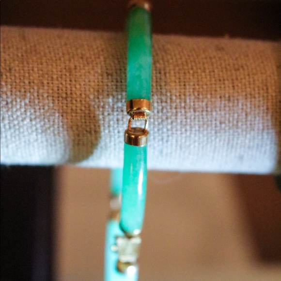 Jade & Gold bracelet - Picture 2 of 2
